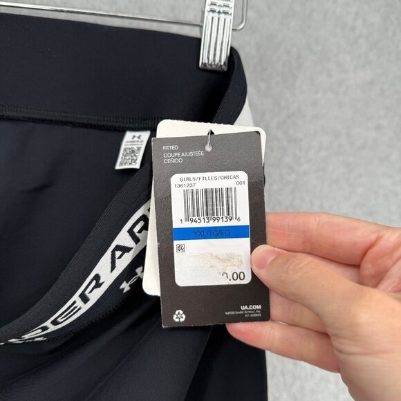 Under Armour Girls HeatGear Crop Legging Size XL Black Outdoor Quick Dry NEW - Picture 6 of 12